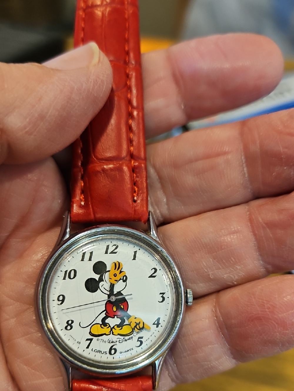 Lorus Disney Mickey Mouse Red Leather Strap Women's Watch